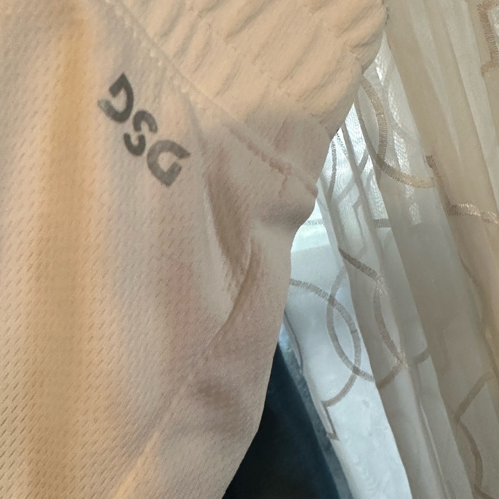 DSG white  Athletic Shorts with Black Trim  Stripes - Picture 2 of 12